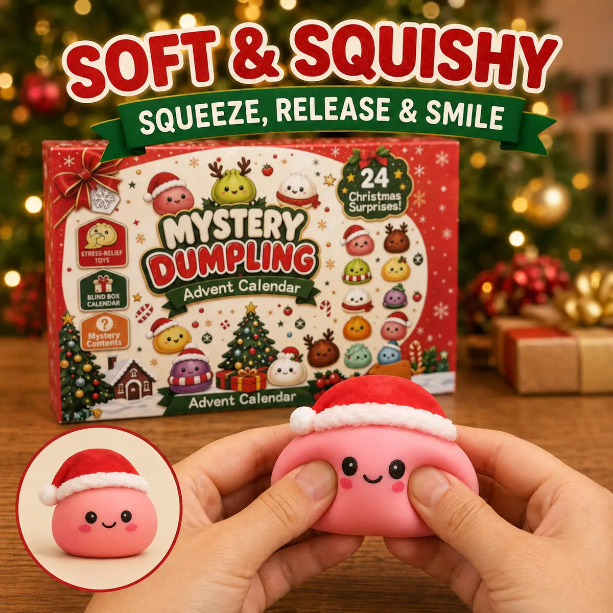 24-Day Mystery Dumpling Squishy Advent Calendar 🎄