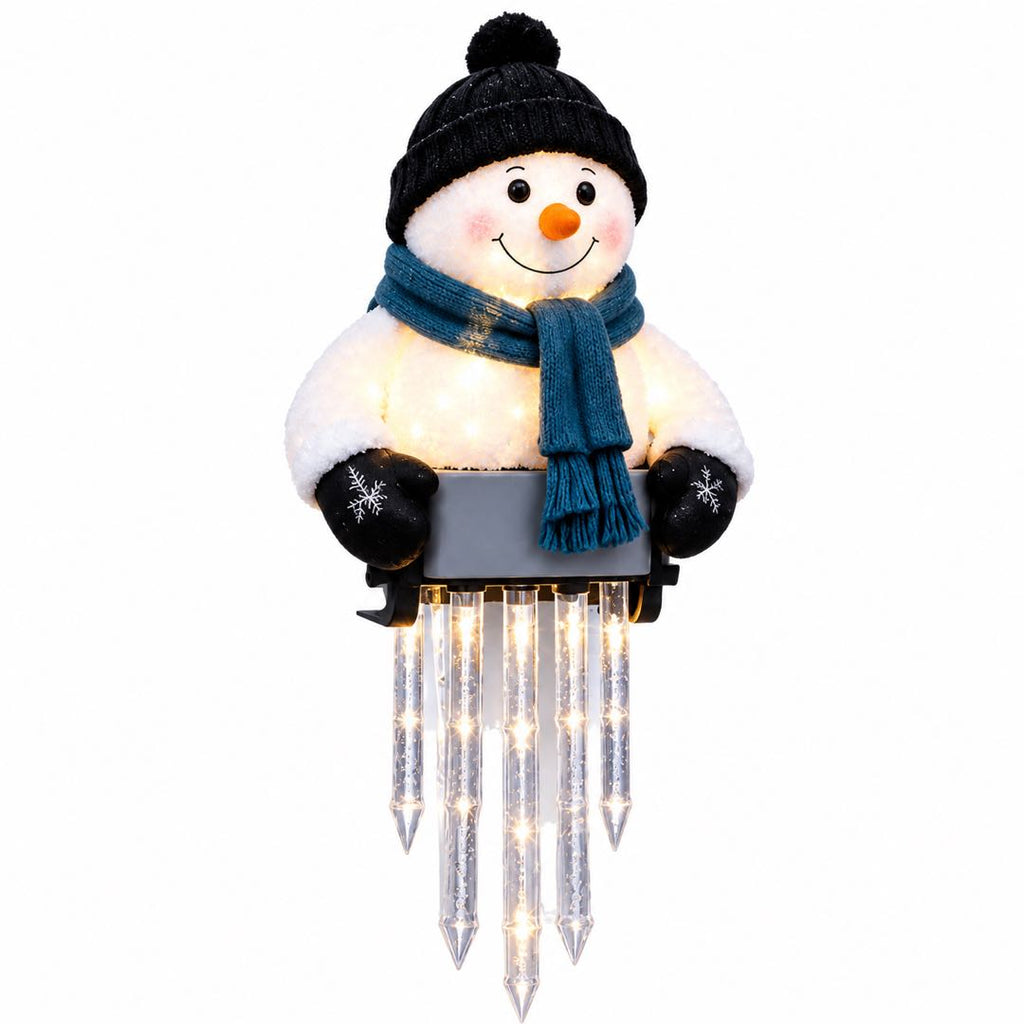 LED Snowman Icicle Christmas Railing Light