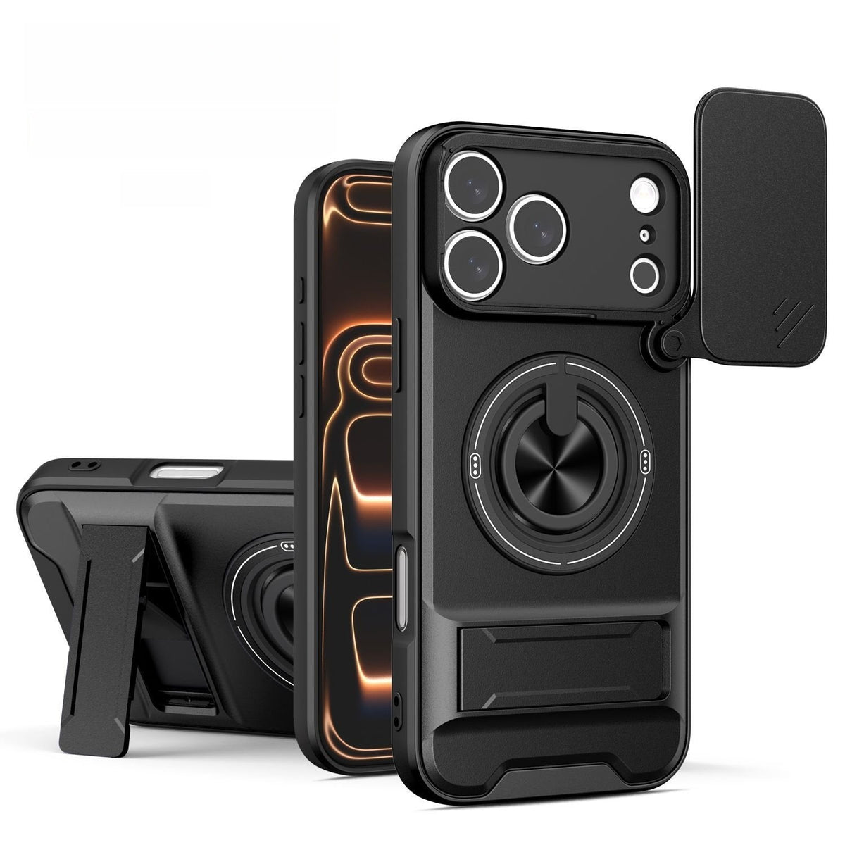 MagSafe Sliding Camera Shield Case™ – Magnetic Ring Stand & Full Protection
