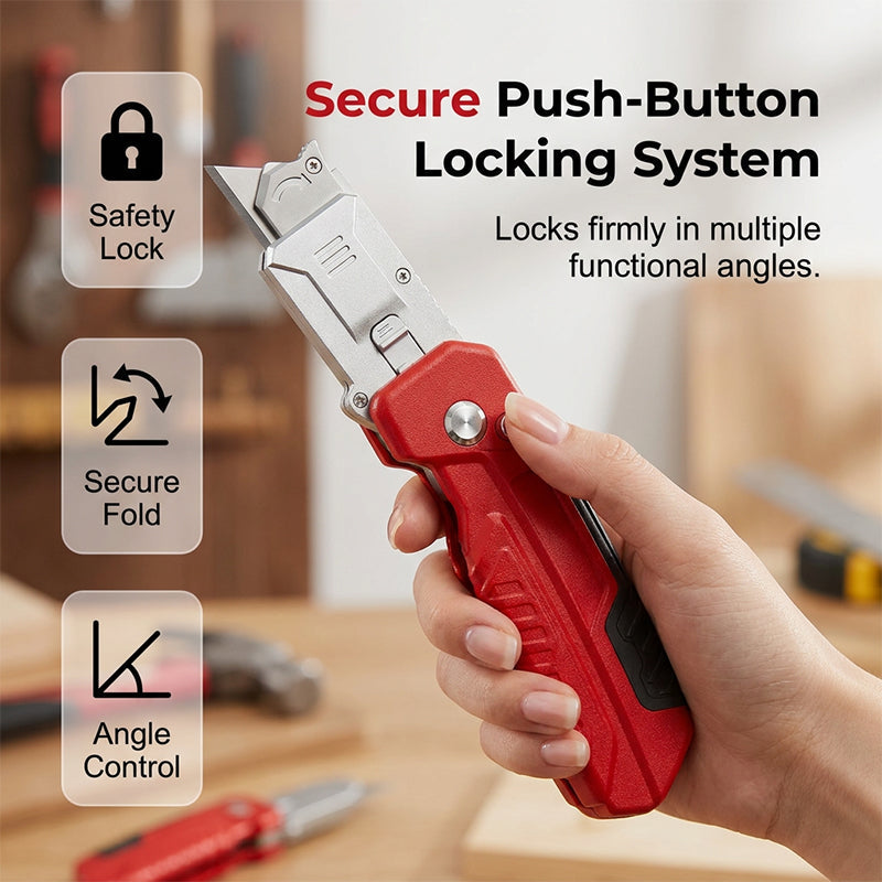 ✅ Multi-Functional Heavy Duty Scraper（sharp blade【likely reversible/replaceable】· heavy-duty ergo non-slip handle · multi-use: paint/caulk/adhesive/stickers/wallpaper/baked trays · extra blades or dual-head【PDP confirm】· pegboard hang-hole）