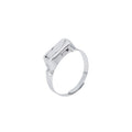 Adjustable Stainless Steel Utility Ring with Fold Out Detail, Polished Silver Finish, Comfortable Open Band, and Minimalist Everyday Accessory Style