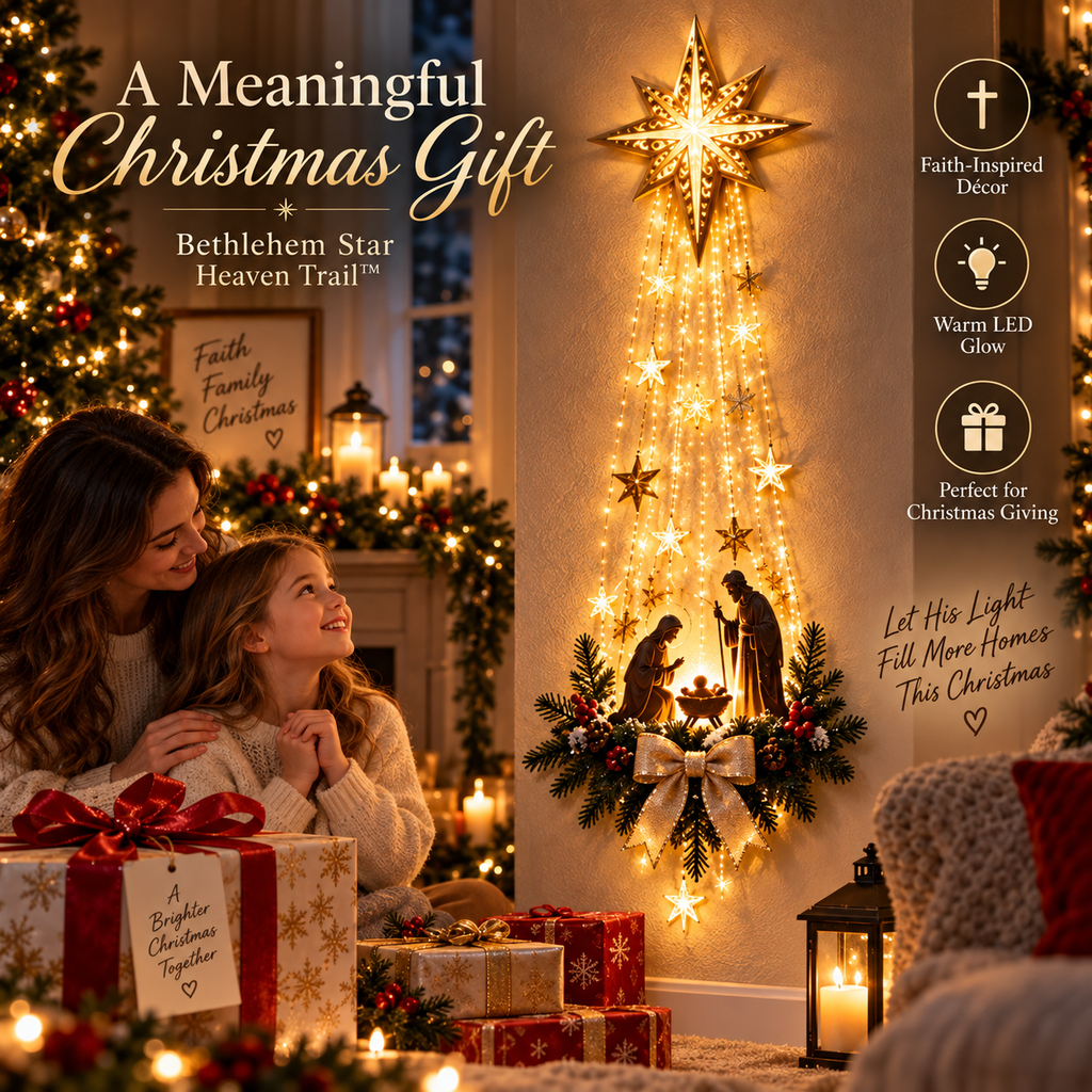 Bethlehem Star of Fait | Lighted Nativity Wall Décor