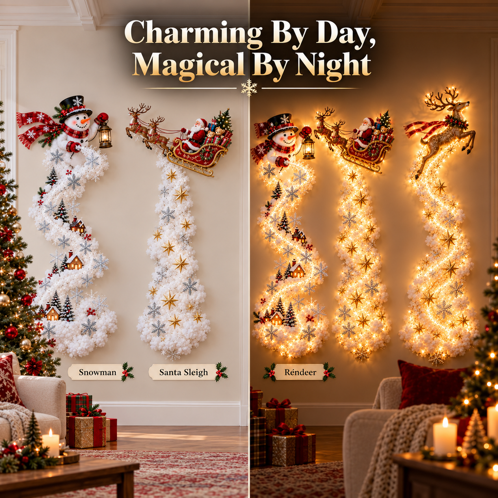 ✨Christmas Magic Trail Wall Light | Glowing Holiday Wall Décor