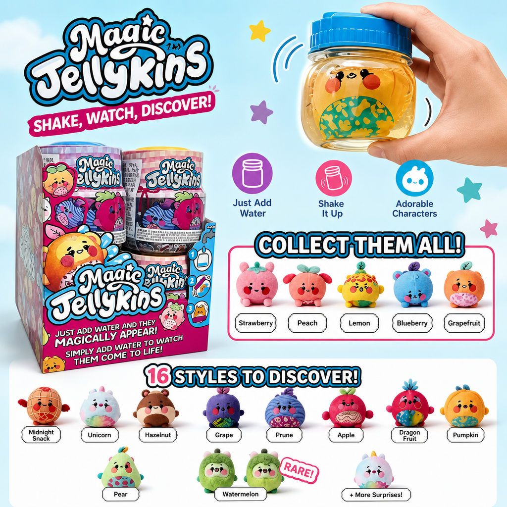 Magic Shake Surprise Squishy Toy——Add water, shake the jar, and reveal a cute surprise squishy character kids will love.