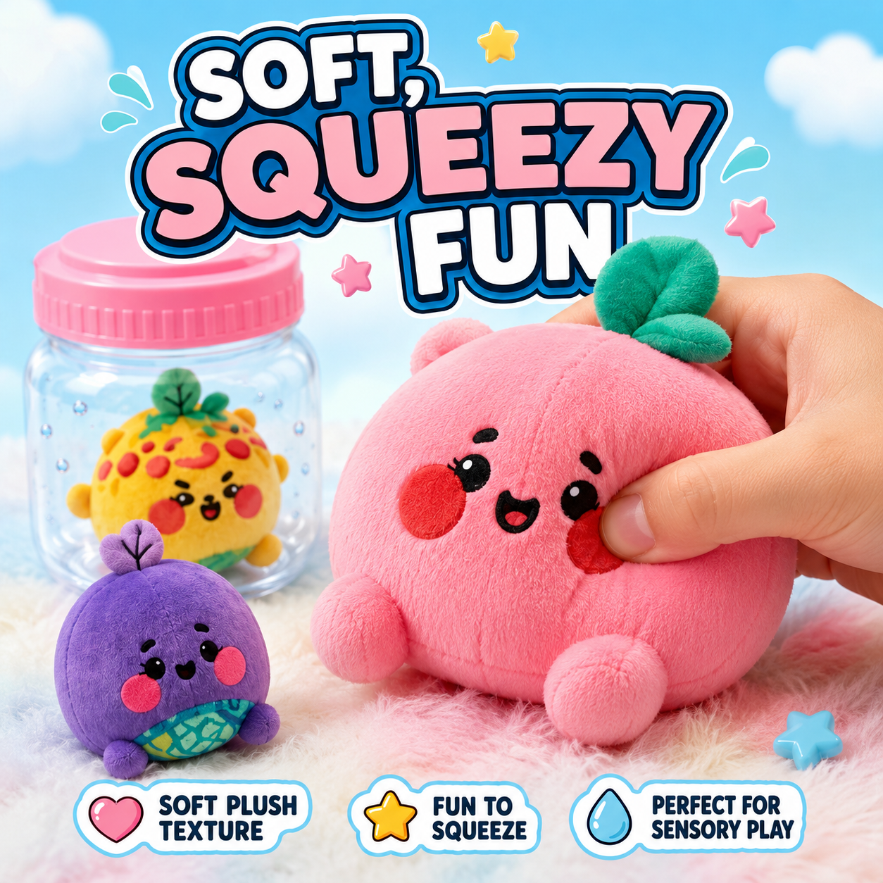 Magic Shake Surprise Squishy Toy——Add water, shake the jar, and reveal a cute surprise squishy character kids will love.