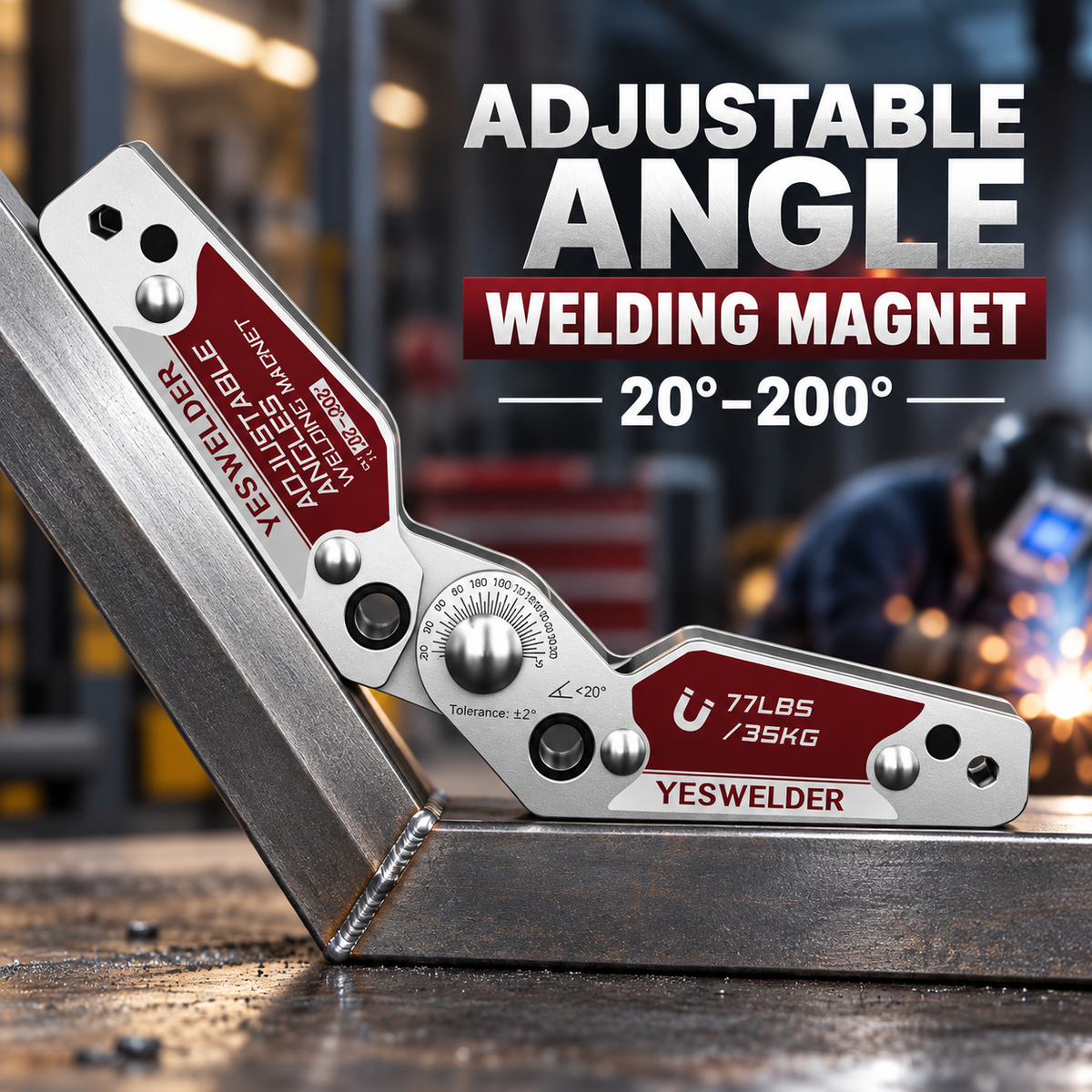 77 pound adjustable angle magnetic welding holder positioning steel