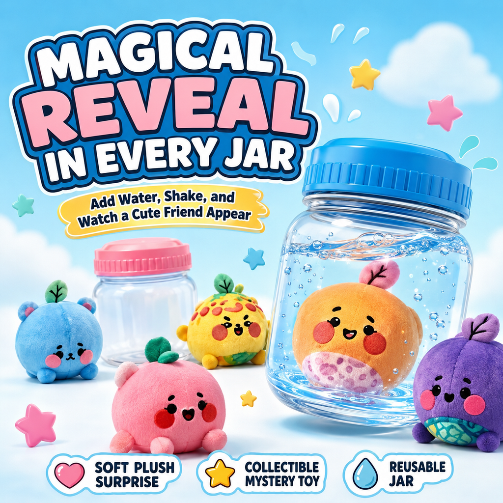 Magic Shake Surprise Squishy Toy——Add water, shake the jar, and reveal a cute surprise squishy character kids will love.