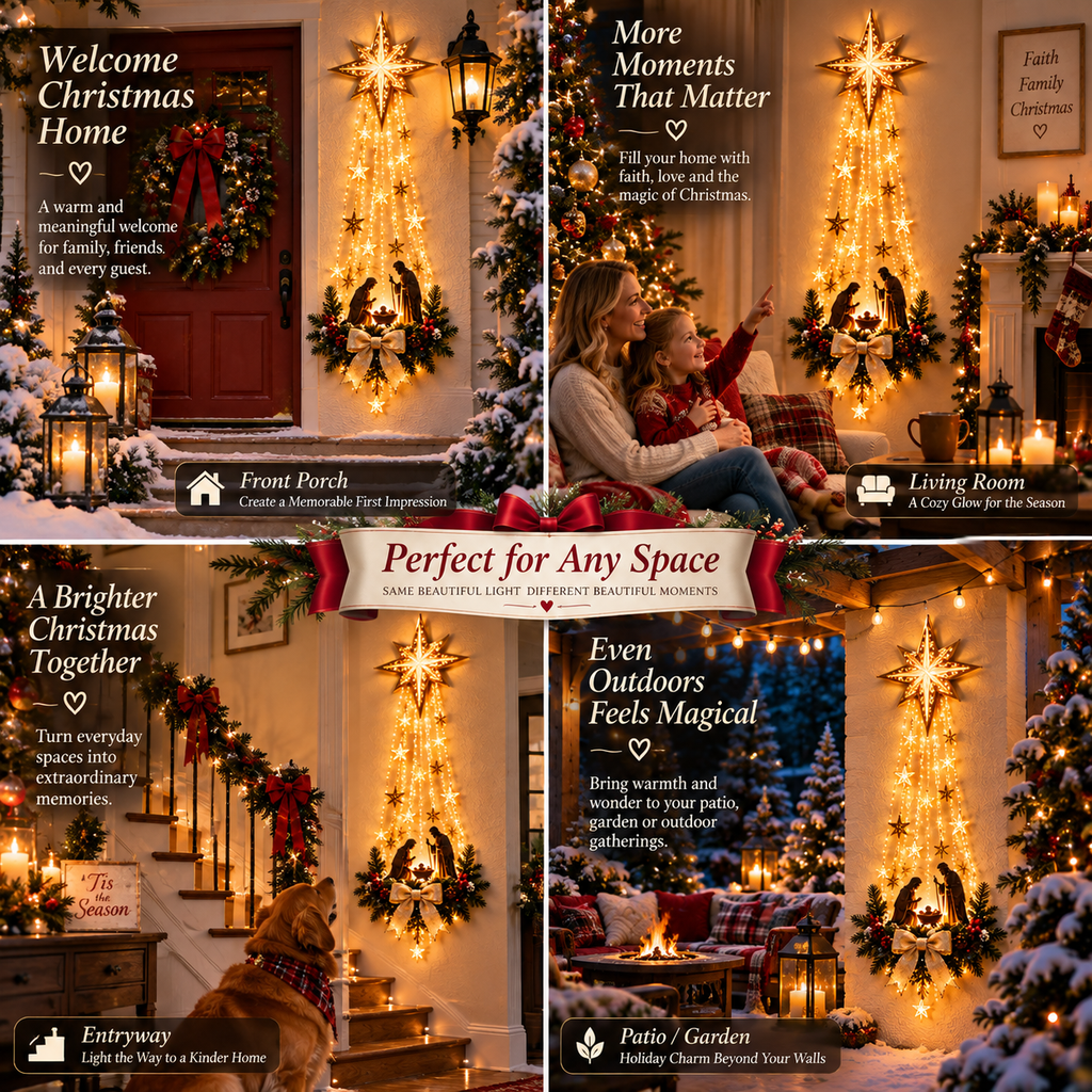 Bethlehem Star of Fait | Lighted Nativity Wall Décor
