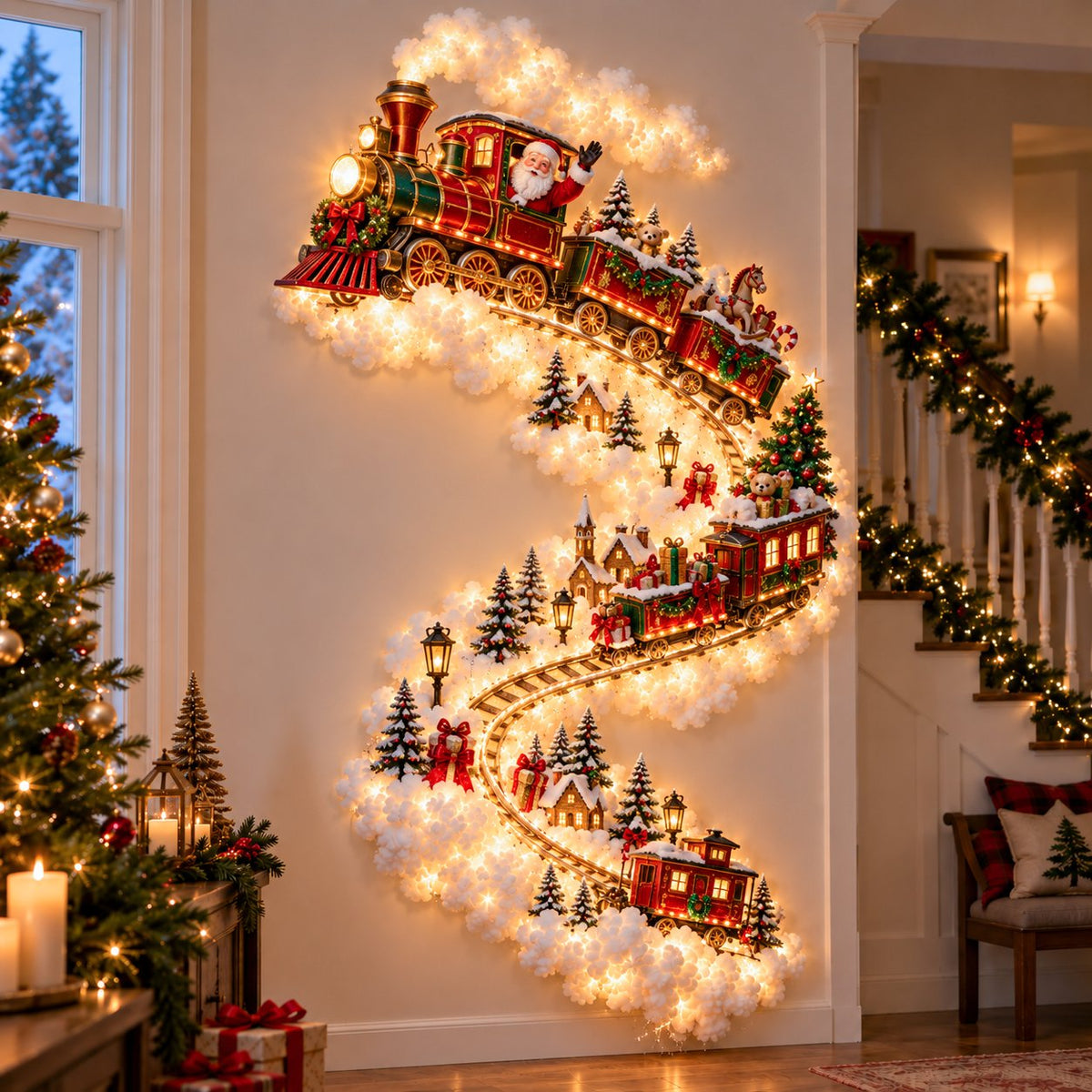 ✨Christmas Magic Trail Wall Light | Glowing Holiday Wall Décor