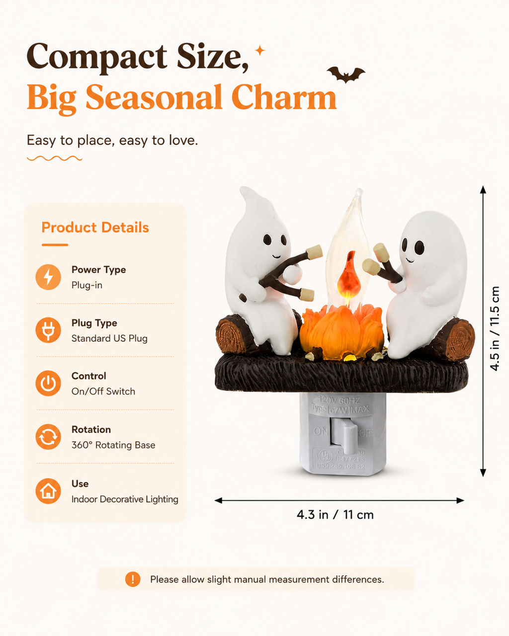 Ghost Campfire Night Light™ The Cutest Halloween Glow For Your Home