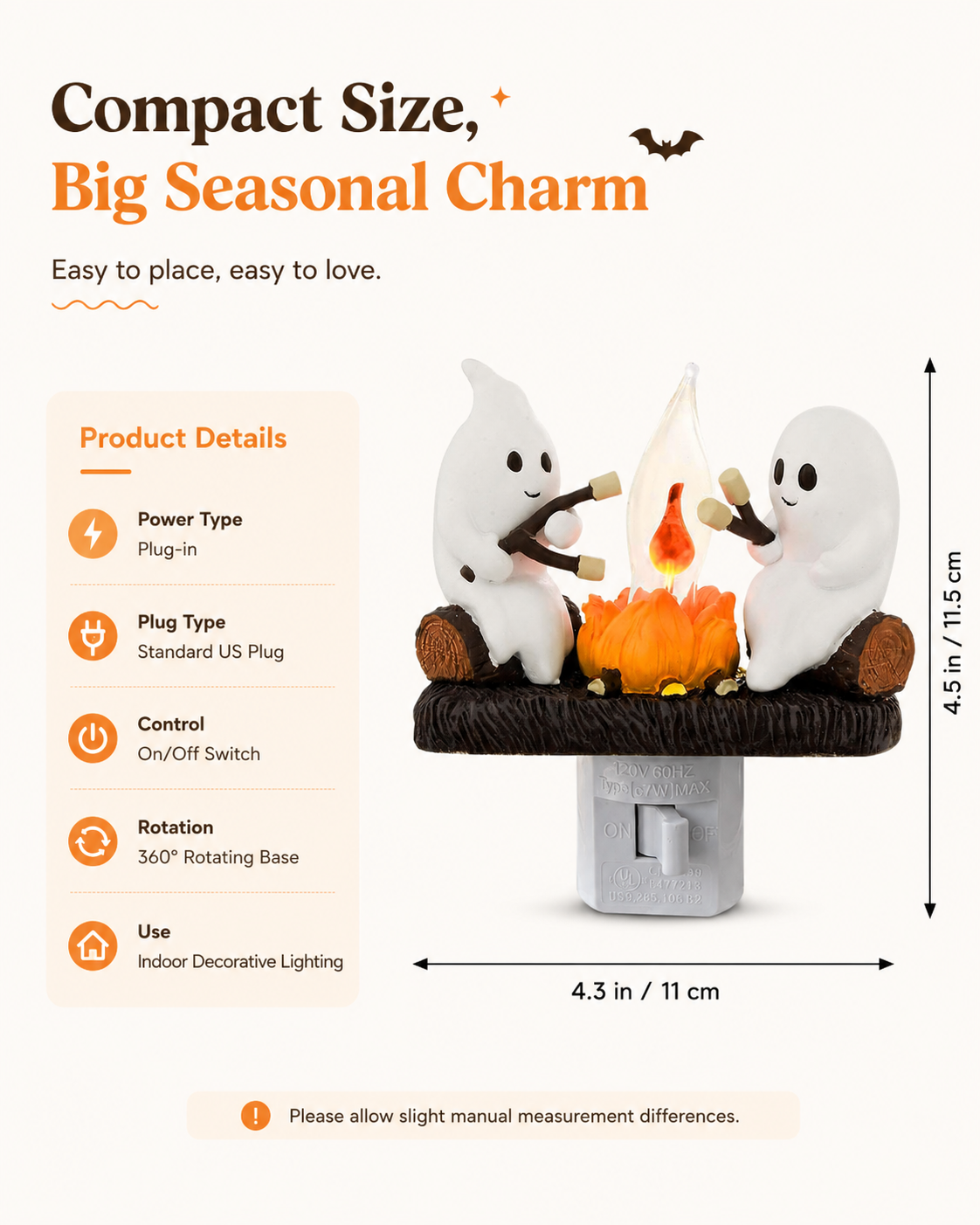 Ghost Campfire Night Light™ The Cutest Halloween Glow For Your Home