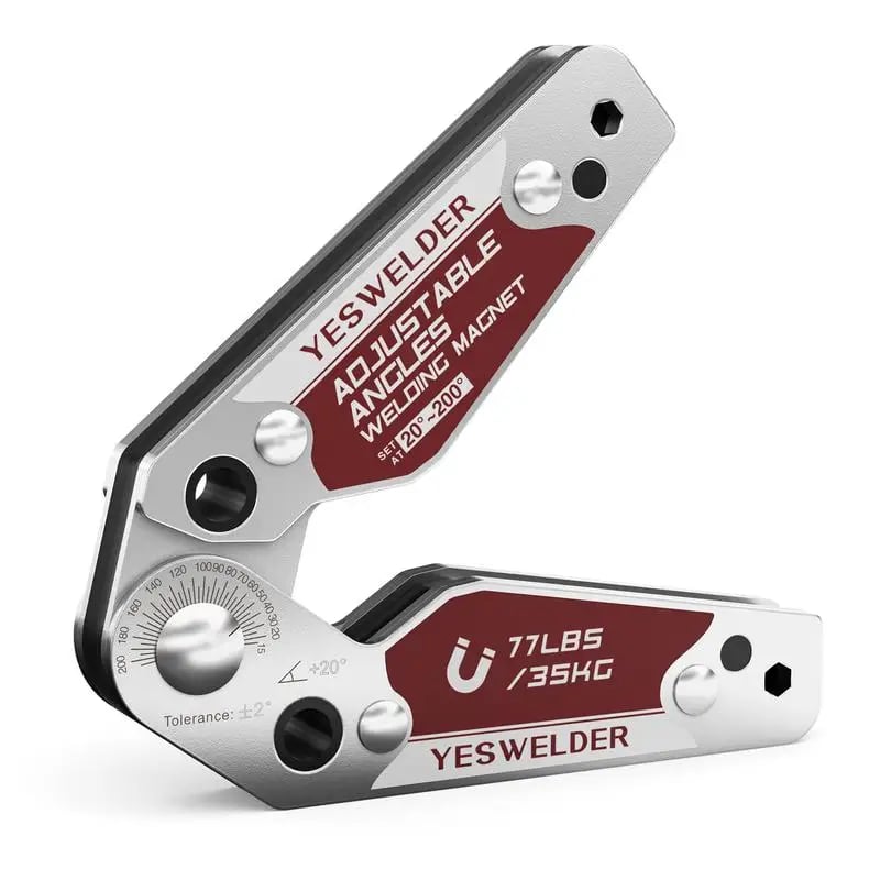 77 pound adjustable magnetic welding holder in an angled position