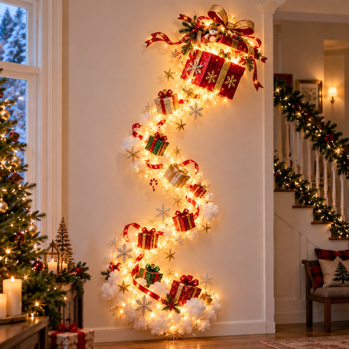 ✨Christmas Magic Trail Wall Light | Glowing Holiday Wall Décor
