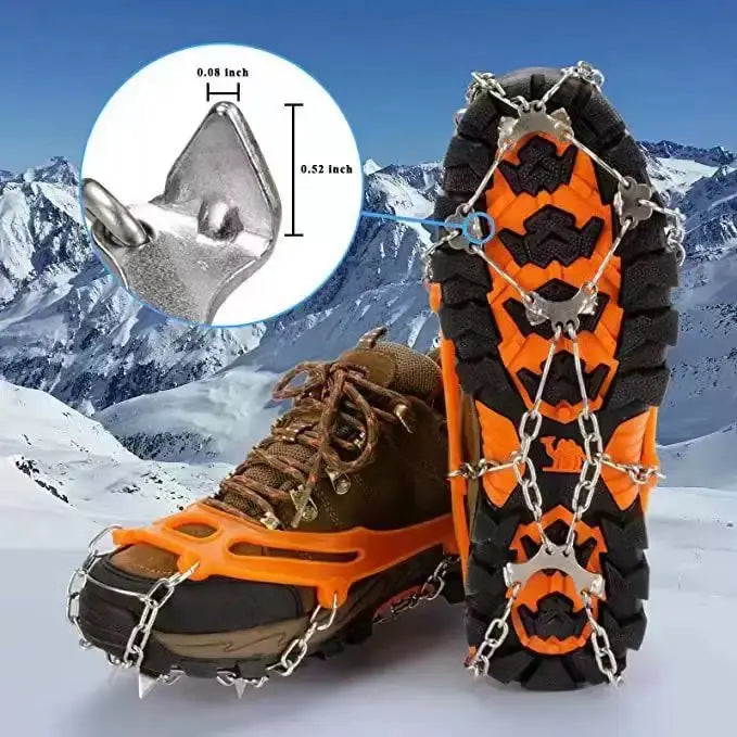 🧊8-Spike Ice Cleats for Shoes & Boots – Stretch-Fit Snow & Ice Traction Grips